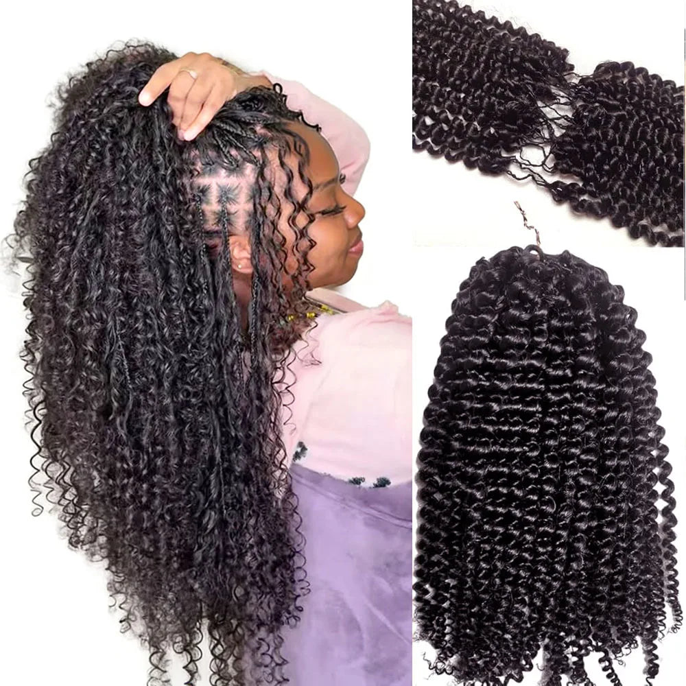 Extensions de cheveux humains au crochet effet plume, sans nœuds, pré-séparées, vietnamiennes, Deep Wave, pour tressage