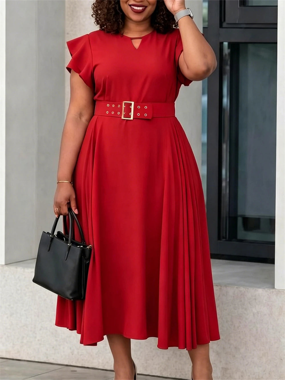 Robes d'été 2026 à volants et manches courtes, élégantes pour femmes, robes de soirée longues, vêtements africains turcs, tenues de bureau pour femmes