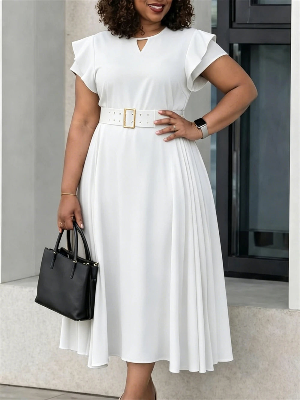 Robes d'été 2026 à volants et manches courtes, élégantes pour femmes, robes de soirée longues, vêtements africains turcs, tenues de bureau pour femmes
