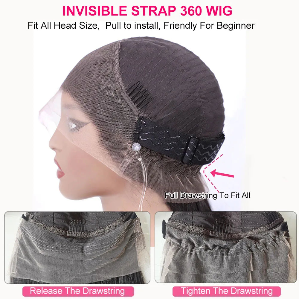 4C bords crépus bouclés sangle Invisible 360 pleine dentelle avant sans colle perruques cheveux humains dentelle frontale perruque avec des cheveux de bébé bouclés