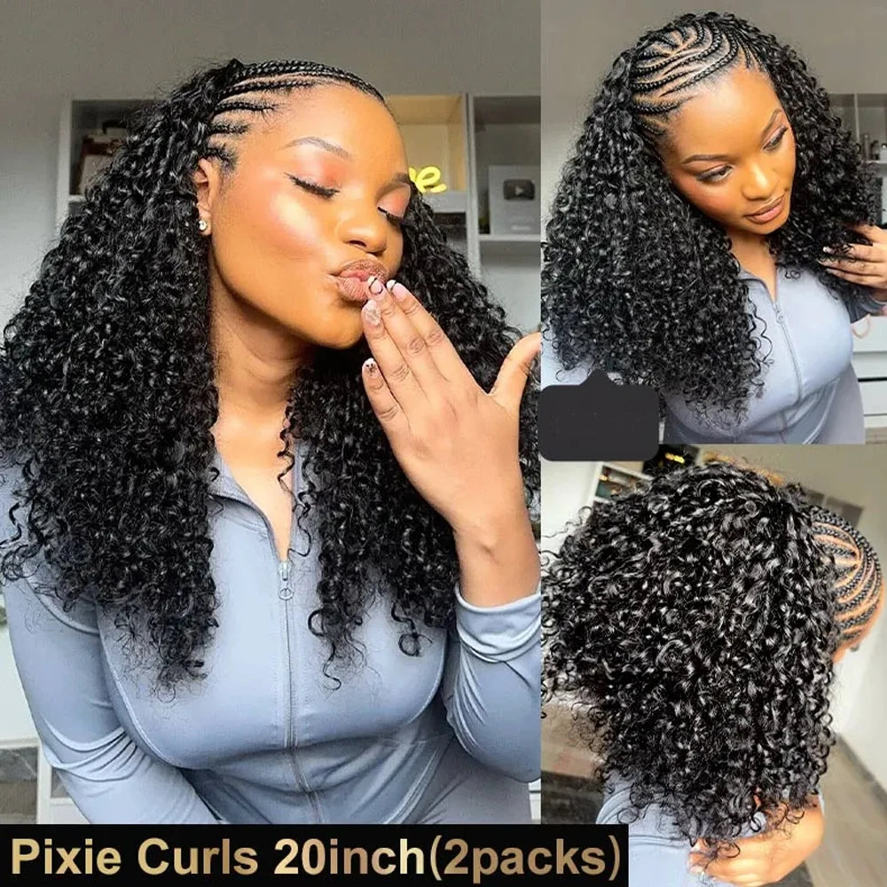 Extensions de cheveux humains au crochet effet plume, sans nœuds, pré-séparées, vietnamiennes, Deep Wave, pour tressage