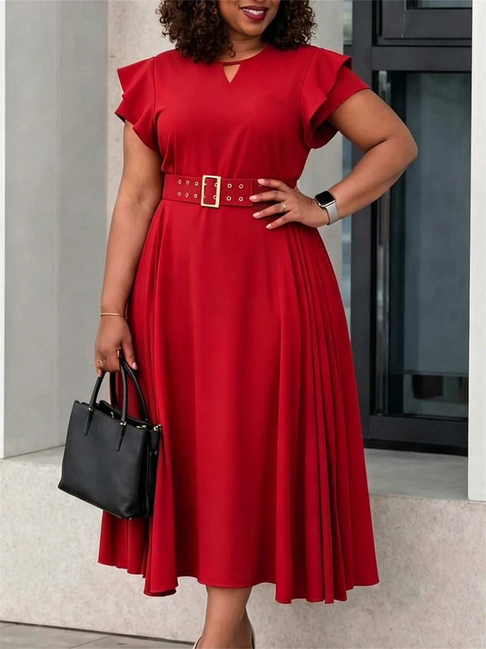 Robes d'été 2026 à volants et manches courtes, élégantes pour femmes, robes de soirée longues, vêtements africains turcs, tenues de bureau pour femmes