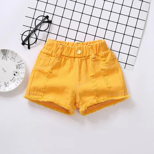 Shorts d'été pour filles 100-150cm, vêtements décontractés pour bébés et enfants