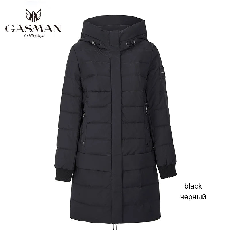 GASMAN – manteaux d'hiver chauds à capuche pour femme, Parka de bonne qualité, vestes épaisses, coupe-vent, Collection 1820