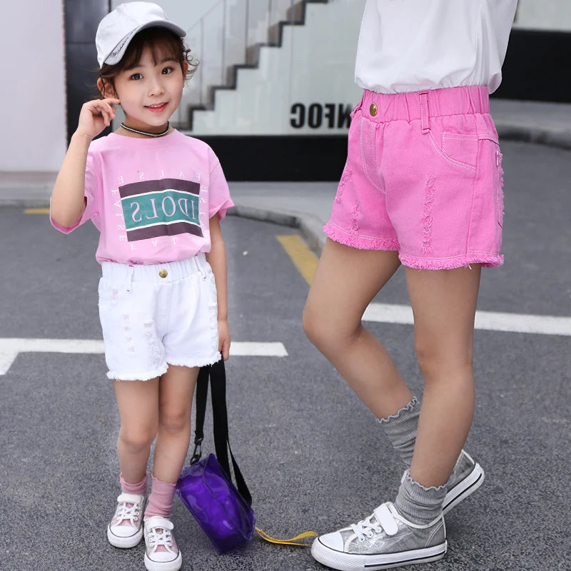 Shorts d'été pour filles 100-150cm, vêtements décontractés pour bébés et enfants