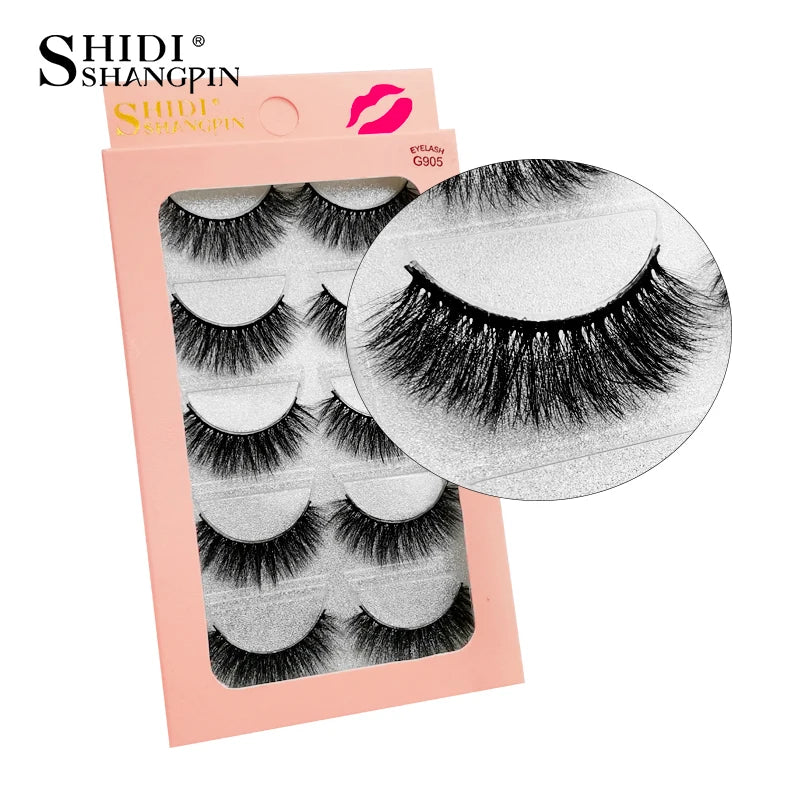 3/5 paires 3D vison cils doux naturel longs Faux cils moelleux doux vaporeux réutilisable cils Faux maquillage Extension outils