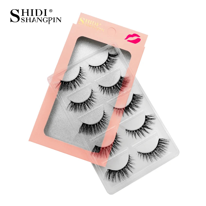 3/5 paires 3D vison cils doux naturel longs Faux cils moelleux doux vaporeux réutilisable cils Faux maquillage Extension outils