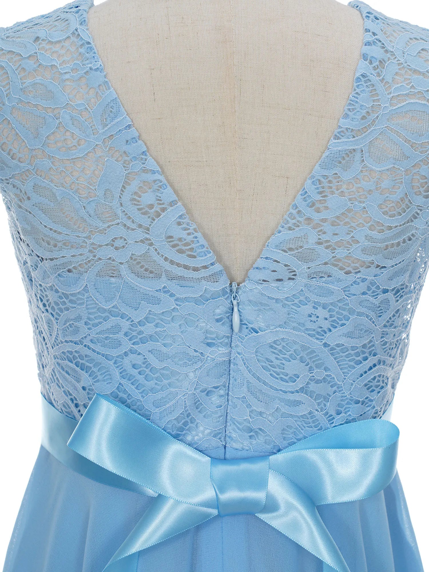 Robe de princesse en mousseline de soie pour petites filles, en dentelle florale, ourlet haut et bas, robe de soirée formelle de demoiselle d'honneur, vêtements de danse lyrique d'été