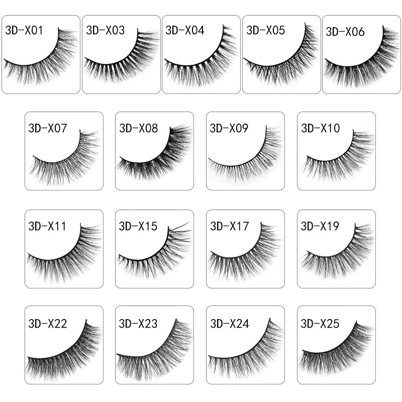 Faux Cils Naturels Longs en Vison 3D, Souples et Moelleux, fissuraminants, Faits à la Main, Outils de Maquillage pour les Yeux, 3 Paires