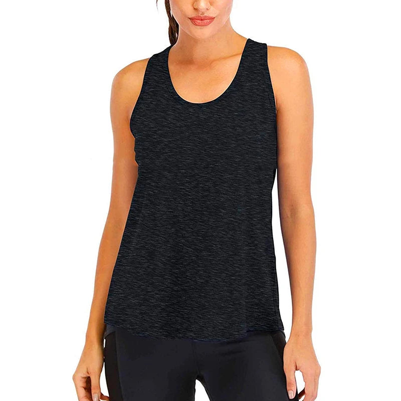 Chemise de Yoga femme nouveau Style T-Shirt ample Fitness hauts gilet femmes sans manches Sport T-Shirt séchage rapide gymnase course entraînement Blouse