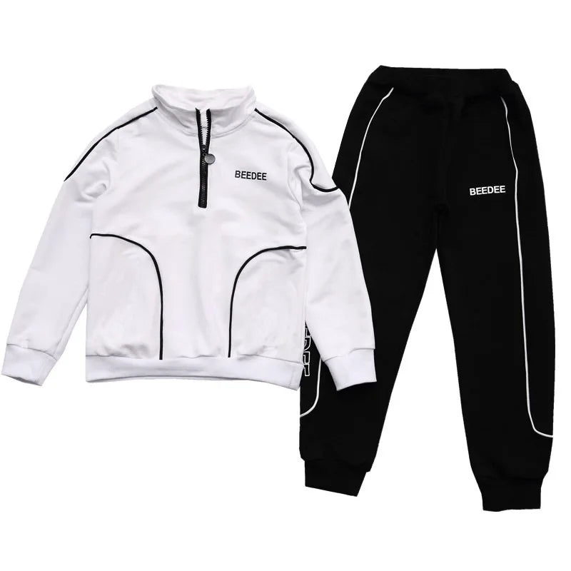 Ensemble de vêtements pour grands garçons de 4 5 6 8 10 12 ans, sweat-shirt à manches longues + pantalon en coton, 2 pièces, costume de sport pour enfants, survêtements pour adolescents, automne