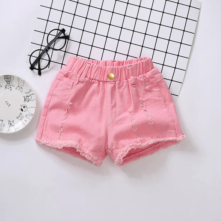 Shorts d'été pour filles 100-150cm, vêtements décontractés pour bébés et enfants