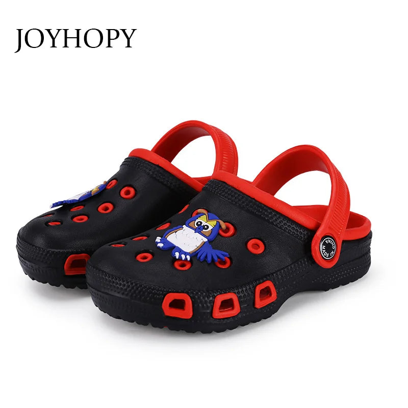 EUR24-35 enfants Mules sabots enfants été jardin mignon dessins animés chaussures fille garçon chaussures de plage couleur bonbon trou bébé chaussures sandales