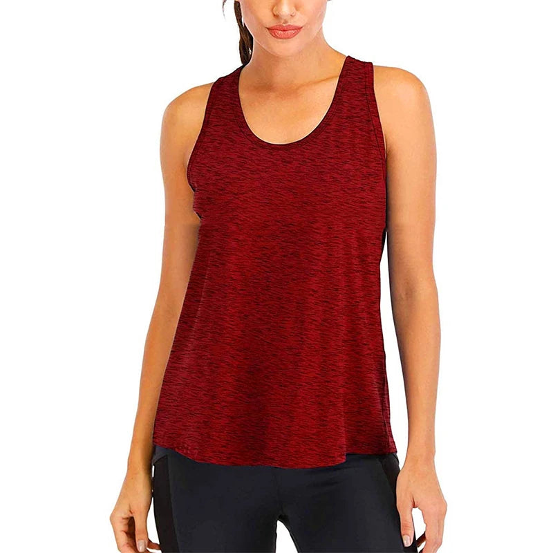 Chemise de Yoga femme nouveau Style T-Shirt ample Fitness hauts gilet femmes sans manches Sport T-Shirt séchage rapide gymnase course entraînement Blouse