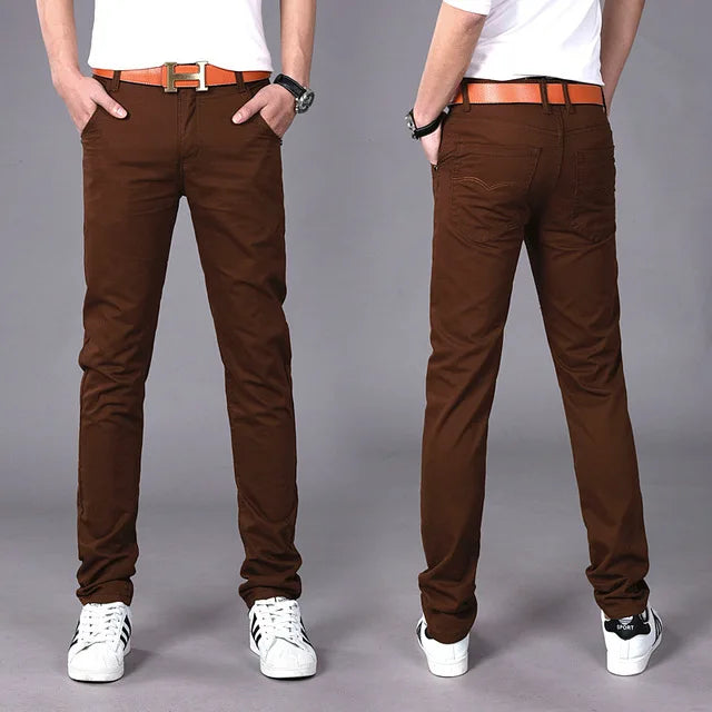 2026 printemps été nouveaux pantalons décontractés hommes coton coupe ajustée Chinos mode pantalon mâle marque vêtements 9 couleurs grande taille 28-38