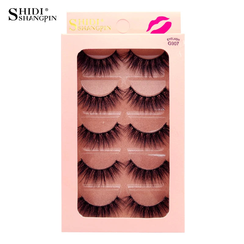3/5 paires 3D vison cils doux naturel longs Faux cils moelleux doux vaporeux réutilisable cils Faux maquillage Extension outils