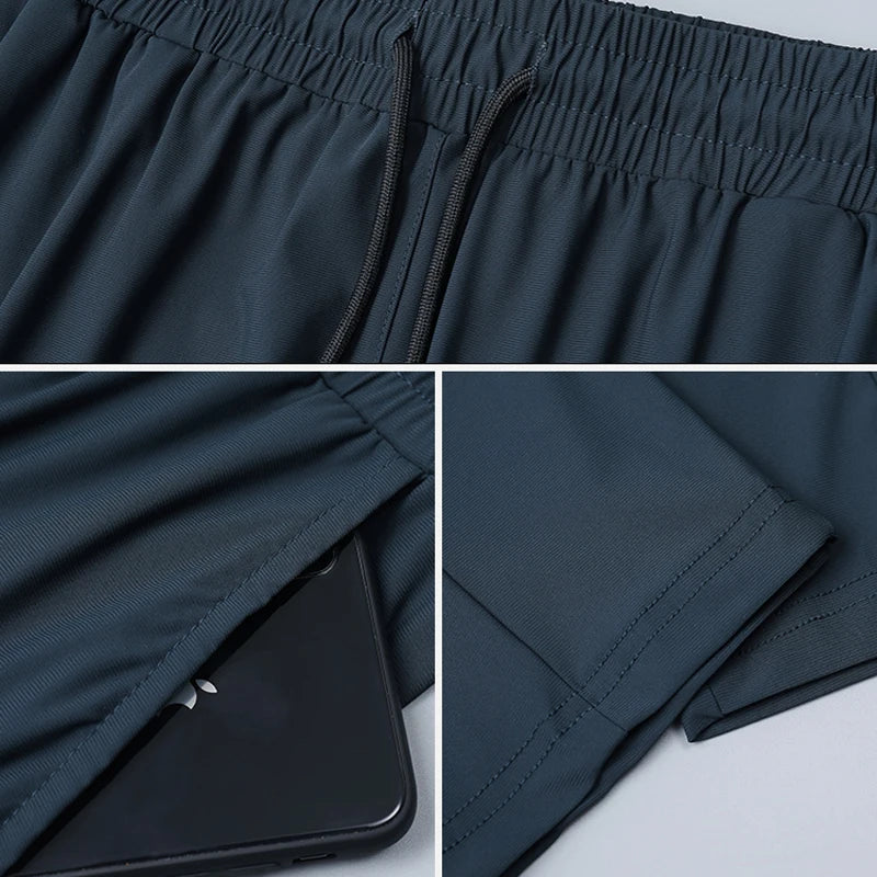 Été élastique hommes course Sport pantalon Jogging pantalons de survêtement décontracté en plein air formation gymnase Fitness pantalon