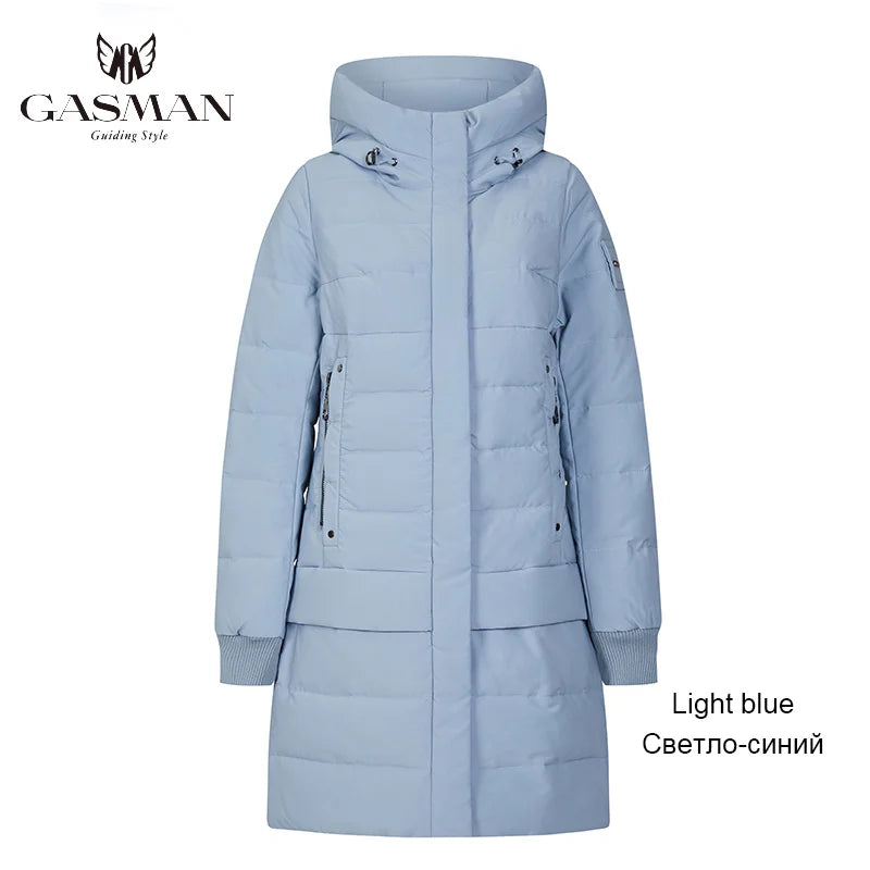 GASMAN – manteaux d'hiver chauds à capuche pour femme, Parka de bonne qualité, vestes épaisses, coupe-vent, Collection 1820