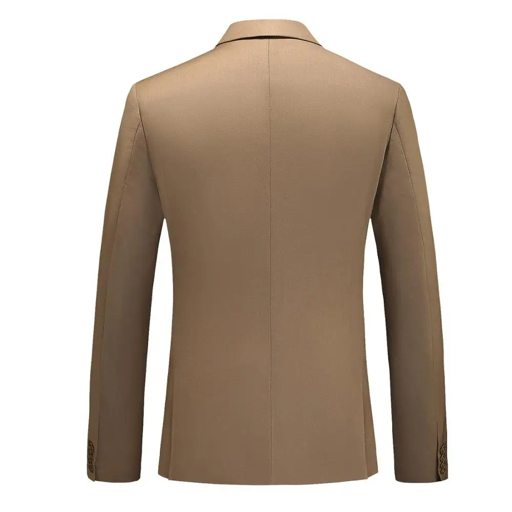 Costume de smoking de Style britannique pour hommes, costume de cérémonie à Double boutonnage, vêtements formels de mariage, couleurs unies, ensemble de 2 pièces avec pantalon Slim Fit