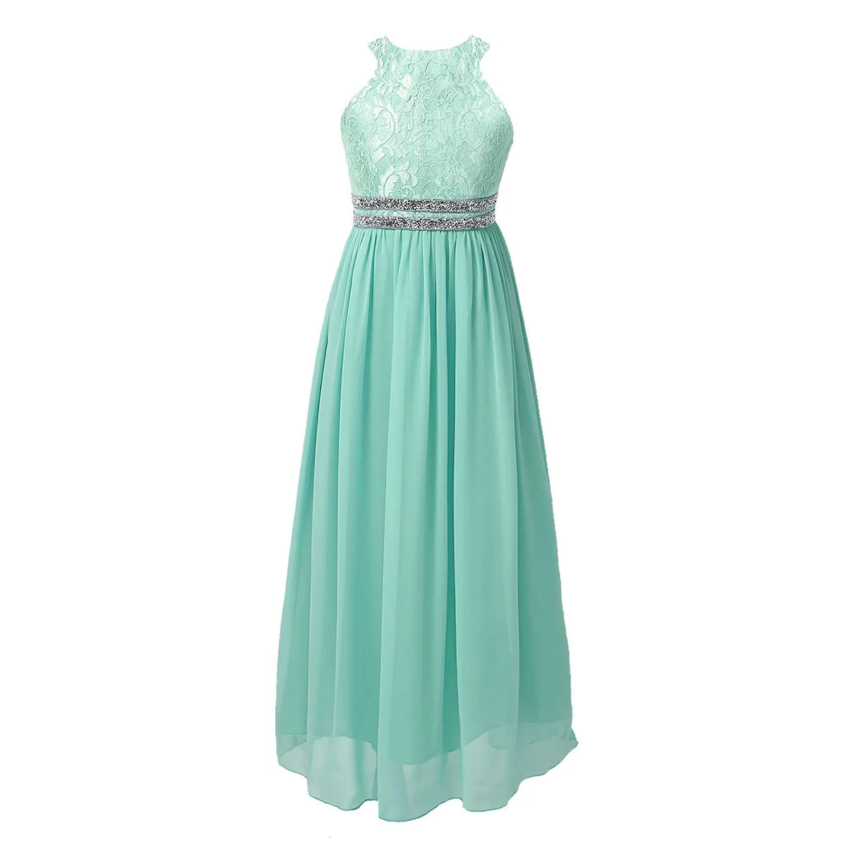 Iiniim-Robe brillante en dentelle florale à paillettes pour adolescentes, robe d'été formelle pour mariage et fête d'anniversaire