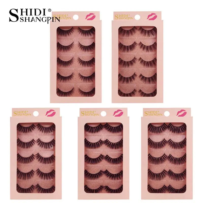 3/5 paires 3D vison cils doux naturel longs Faux cils moelleux doux vaporeux réutilisable cils Faux maquillage Extension outils