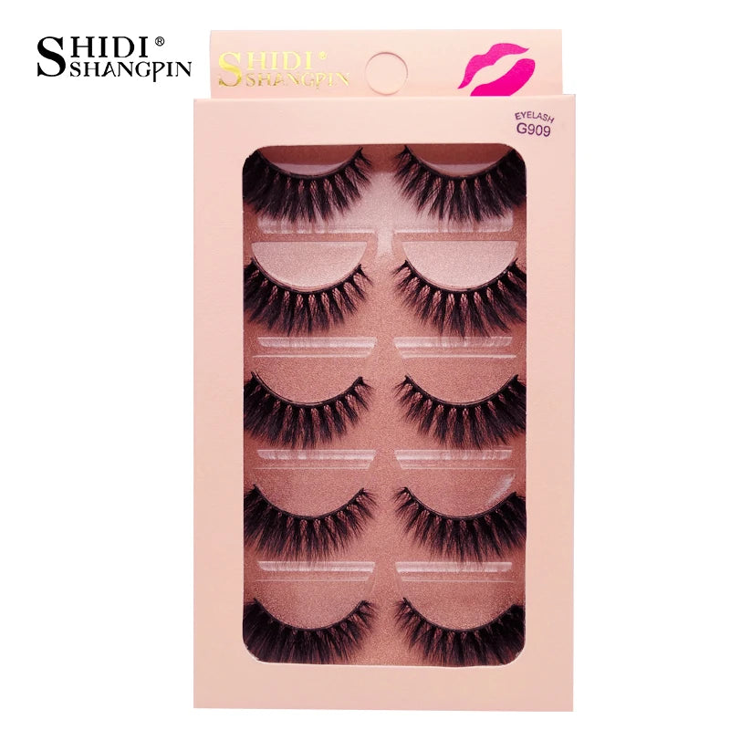 3/5 paires 3D vison cils doux naturel longs Faux cils moelleux doux vaporeux réutilisable cils Faux maquillage Extension outils