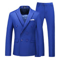 Costume de smoking de Style britannique pour hommes, costume de cérémonie à Double boutonnage, vêtements formels de mariage, couleurs unies, ensemble de 2 pièces avec pantalon Slim Fit