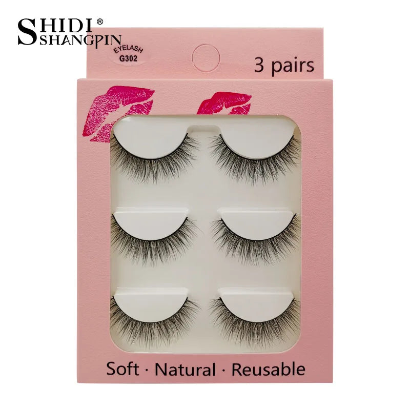 3/5 paires 3D vison cils doux naturel longs Faux cils moelleux doux vaporeux réutilisable cils Faux maquillage Extension outils