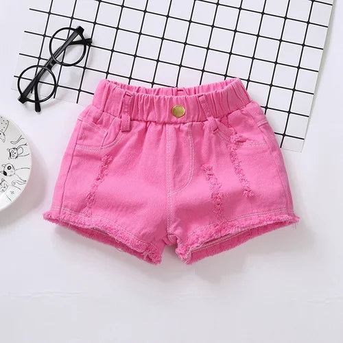 Shorts d'été pour filles 100-150cm, vêtements décontractés pour bébés et enfants