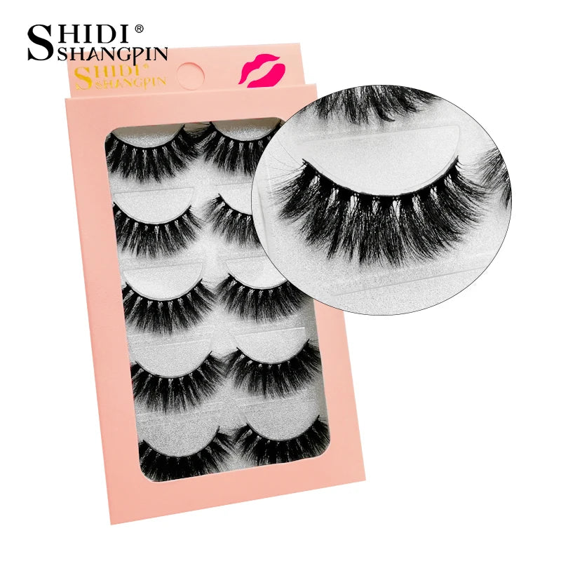 3/5 paires 3D vison cils doux naturel longs Faux cils moelleux doux vaporeux réutilisable cils Faux maquillage Extension outils