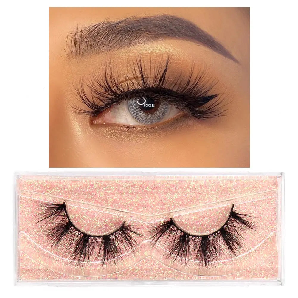 FOXESJI cils 3D vison cils populaire naturel long moelleux dramatique Extension de cils maquillage cils complet faux cils