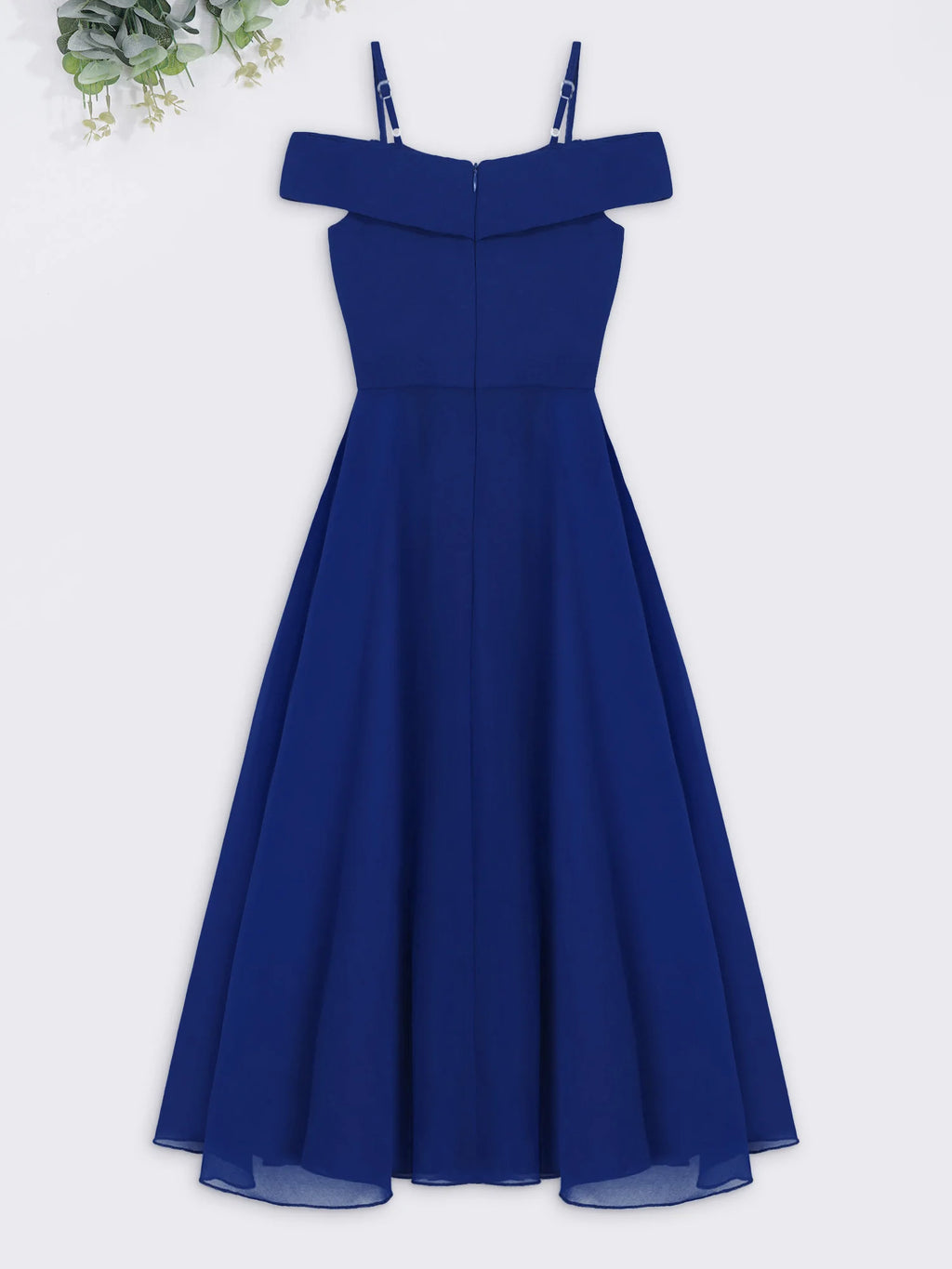 Robe de soirée élégante en mousseline de soie pour filles, épaules dénudées, bretelles Spaghetti réglables, longueur au sol, robe Maxi pour mariage, soirée d'anniversaire