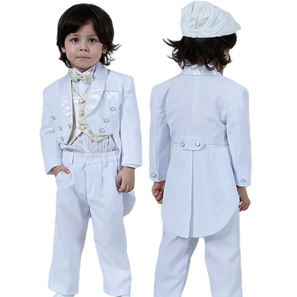 Tenue de baptême pour garçons, smoking pour enfants, vêtements de cérémonie de mariage pour tout-petits imbibés, ensemble formel d'hiver pour bébé