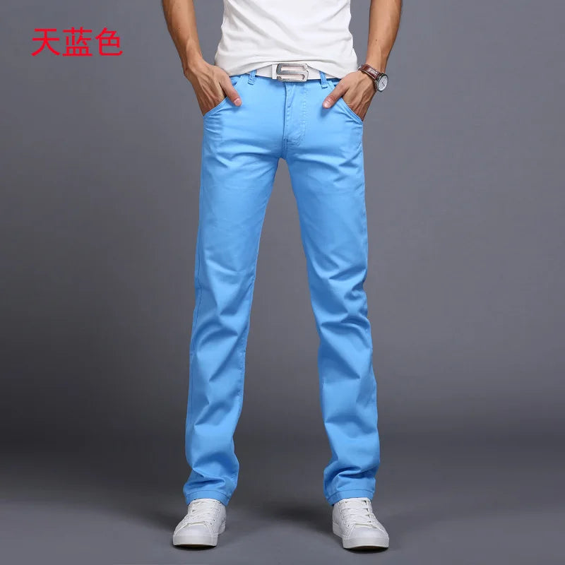 2026 printemps été nouveaux pantalons décontractés hommes coton coupe ajustée Chinos mode pantalon mâle marque vêtements 9 couleurs grande taille 28-38