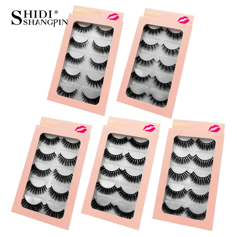 3/5 paires 3D vison cils doux naturel longs Faux cils moelleux doux vaporeux réutilisable cils Faux maquillage Extension outils