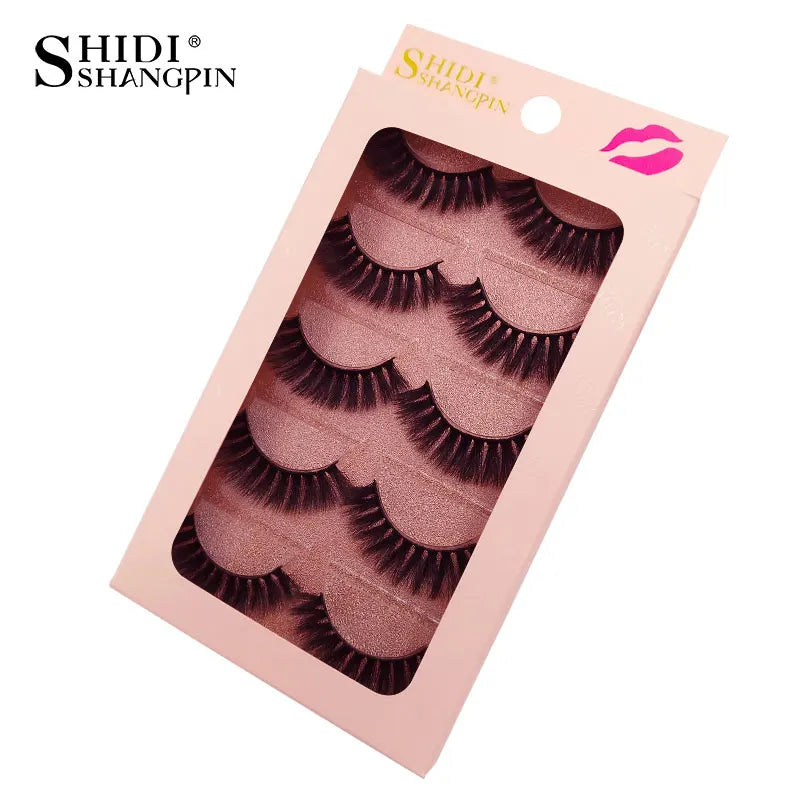 3/5 paires 3D vison cils doux naturel longs Faux cils moelleux doux vaporeux réutilisable cils Faux maquillage Extension outils
