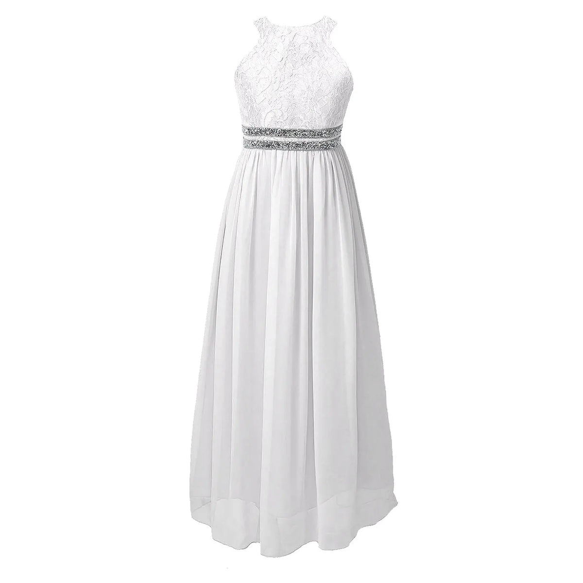 Iiniim-Robe brillante en dentelle florale à paillettes pour adolescentes, robe d'été formelle pour mariage et fête d'anniversaire