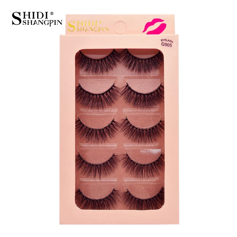 3/5 paires 3D vison cils doux naturel longs Faux cils moelleux doux vaporeux réutilisable cils Faux maquillage Extension outils