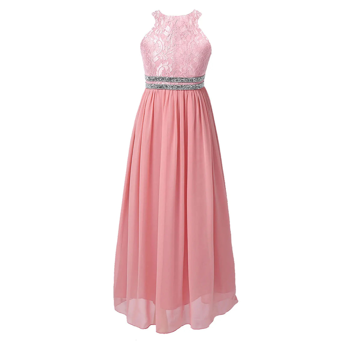 Iiniim-Robe brillante en dentelle florale à paillettes pour adolescentes, robe d'été formelle pour mariage et fête d'anniversaire