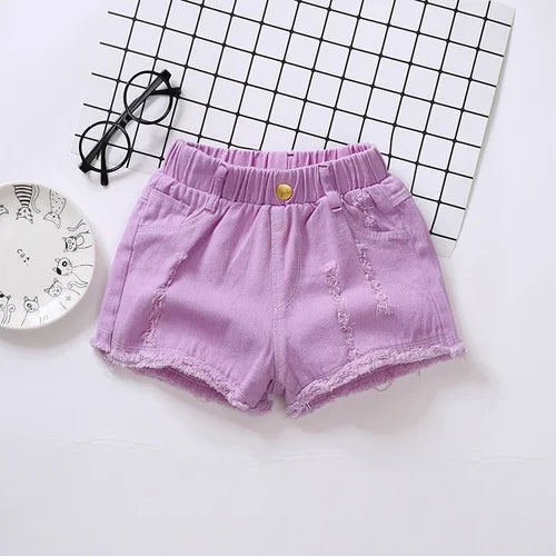 Shorts d'été pour filles 100-150cm, vêtements décontractés pour bébés et enfants
