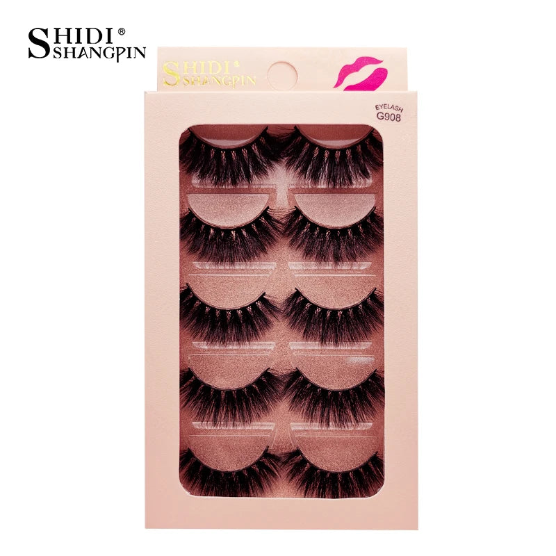 3/5 paires 3D vison cils doux naturel longs Faux cils moelleux doux vaporeux réutilisable cils Faux maquillage Extension outils
