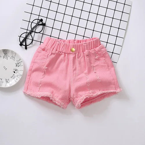 Shorts d'été pour filles 100-150cm, vêtements décontractés pour bébés et enfants