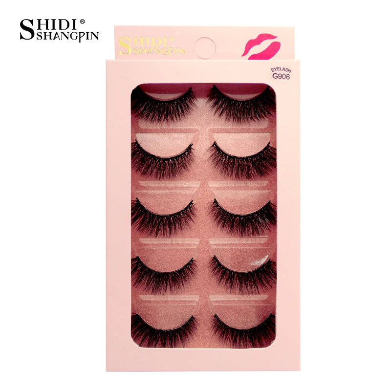3/5 paires 3D vison cils doux naturel longs Faux cils moelleux doux vaporeux réutilisable cils Faux maquillage Extension outils
