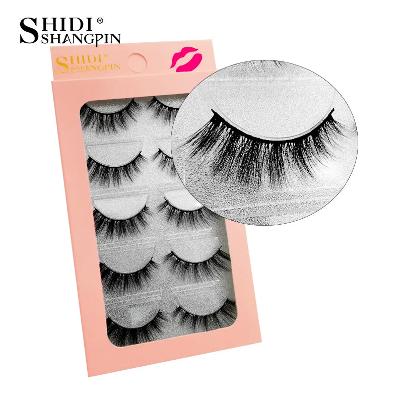 3/5 paires 3D vison cils doux naturel longs Faux cils moelleux doux vaporeux réutilisable cils Faux maquillage Extension outils