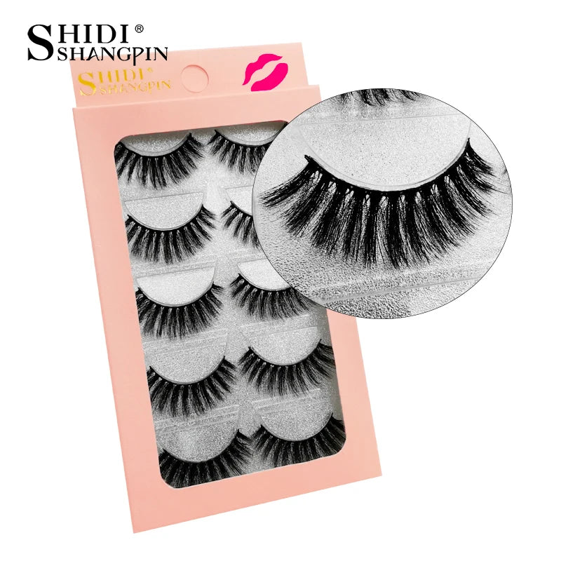3/5 paires 3D vison cils doux naturel longs Faux cils moelleux doux vaporeux réutilisable cils Faux maquillage Extension outils