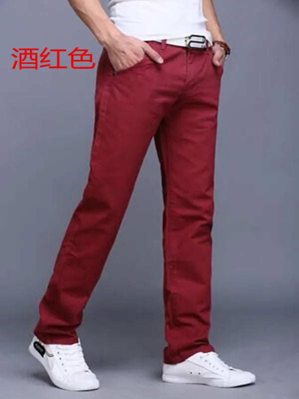 2026 printemps été nouveaux pantalons décontractés hommes coton coupe ajustée Chinos mode pantalon mâle marque vêtements 9 couleurs grande taille 28-38
