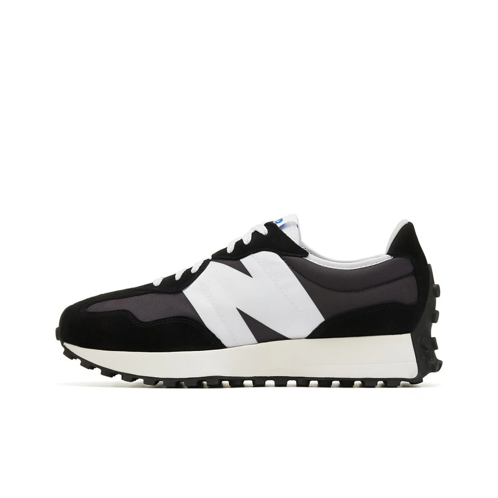 New Balance NB 327 Chaussures de course décontractées respirantes et résistantes à l'abrasion pour la ville et les trajets quotidiens, unisexe, noir et blanc