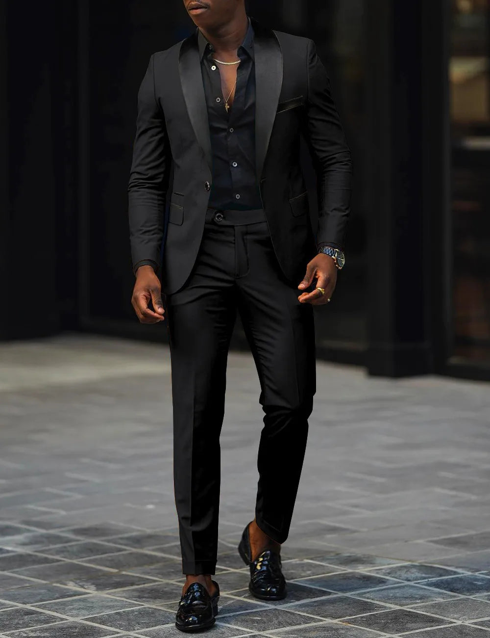 Veste de costume deux pièces décontractée pour hommes, nouvelle mode Business, confortable et respirant, coupe cintrée, fente latérale, bouton unique + pantalon