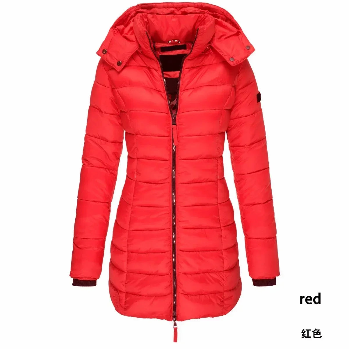 Parka chaude à capuche pour femme, manteaux rembourrés en coton épais, couleur unie, mi-longue, décontracté, Slim, Streetwear, pardessus, nouvelle collection hiver