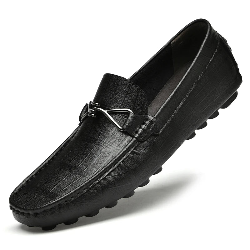 Mocassins souples en cuir véritable pour hommes, chaussures plates confortables, mocassins de conduite, grande taille 36-47, haute qualité, marque de mode, luxe